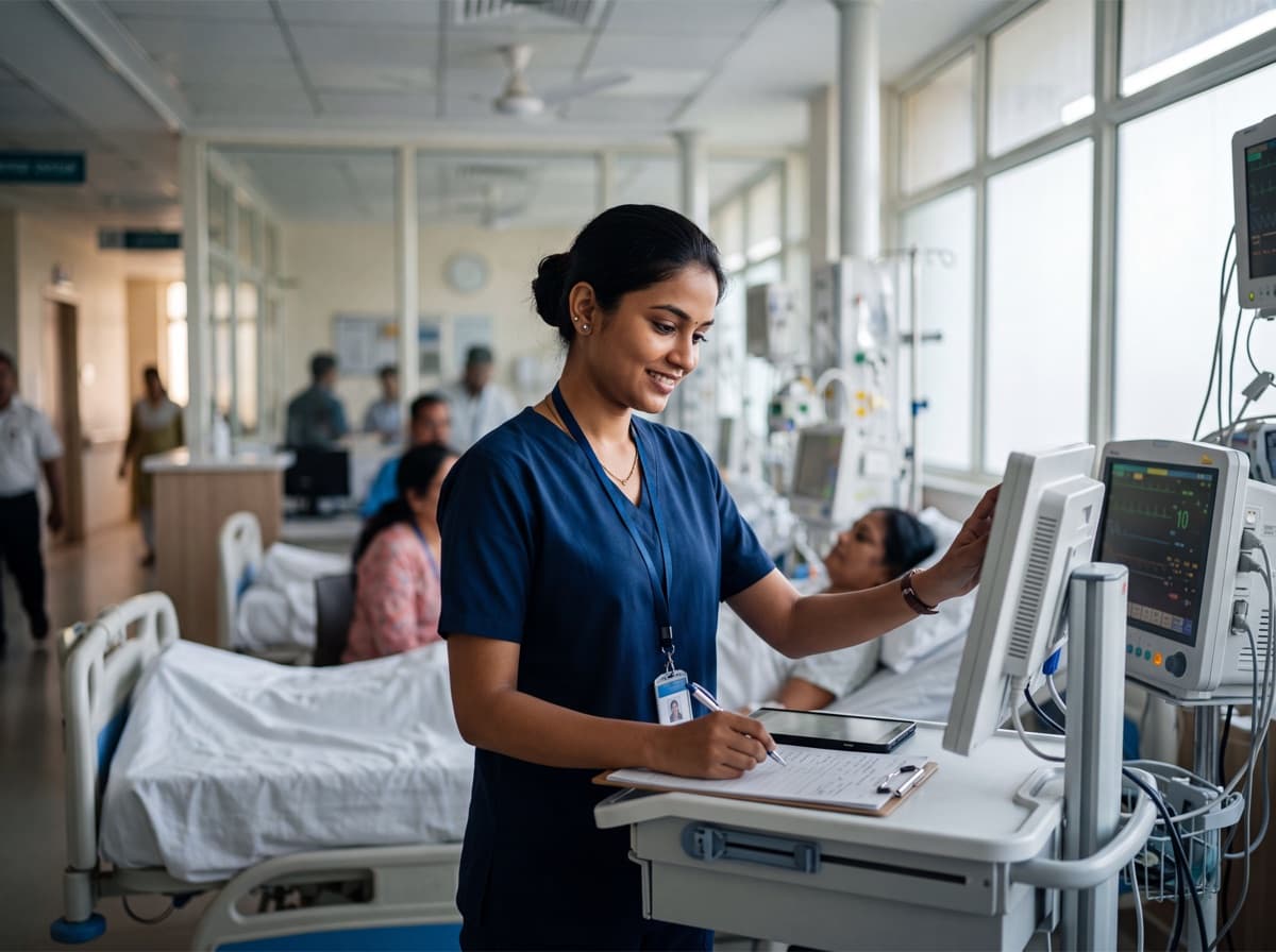 General duty assistant providing patient care